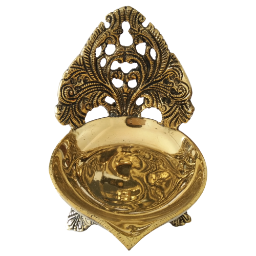 VBRS-MAR20-1454 Brass Decorative Diya 5" - Image 1