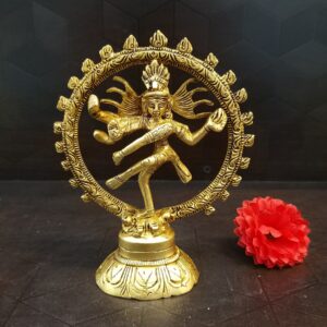 brass natarajar goldent finish idol hindu god statue pooja items gift buy online coimbatore 6036