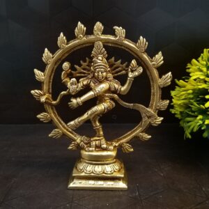 brass natarajar goldent finish small idol hindu god statue pooja items gift buy online coimbatore 6037