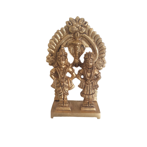 Vithal-and-Rukmini-Brass-Statue-Pooja-Decor-Gift-Buy-Online-India-1104 Vithal and Rukmini Brass Statue- 5.1" - Image 1