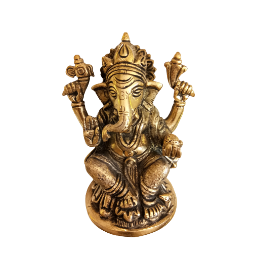 brass-ganesha-statue-god-idols-buy-online-pooja-coimbatore (10) Brass Vinayagar idol - Image 1