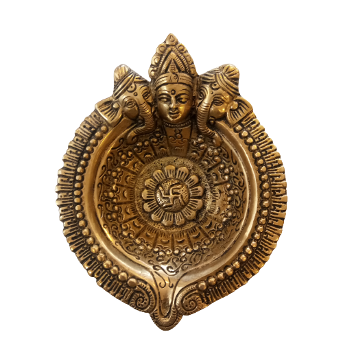 brass-designer-ganesha-lakshmi-diya-sangu-home-decors-festives-pooja-god-idols-buy-online-india-gifts-2384 Brass Ganesha Lakshmi Diya