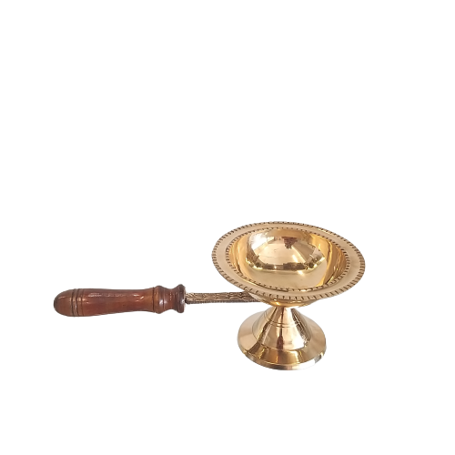 brass-dhoop-holder-wooden-pooja-items-buy-online-gifts-coimbatore-vastu Brass Dhoop Holder- 3" - Image 1
