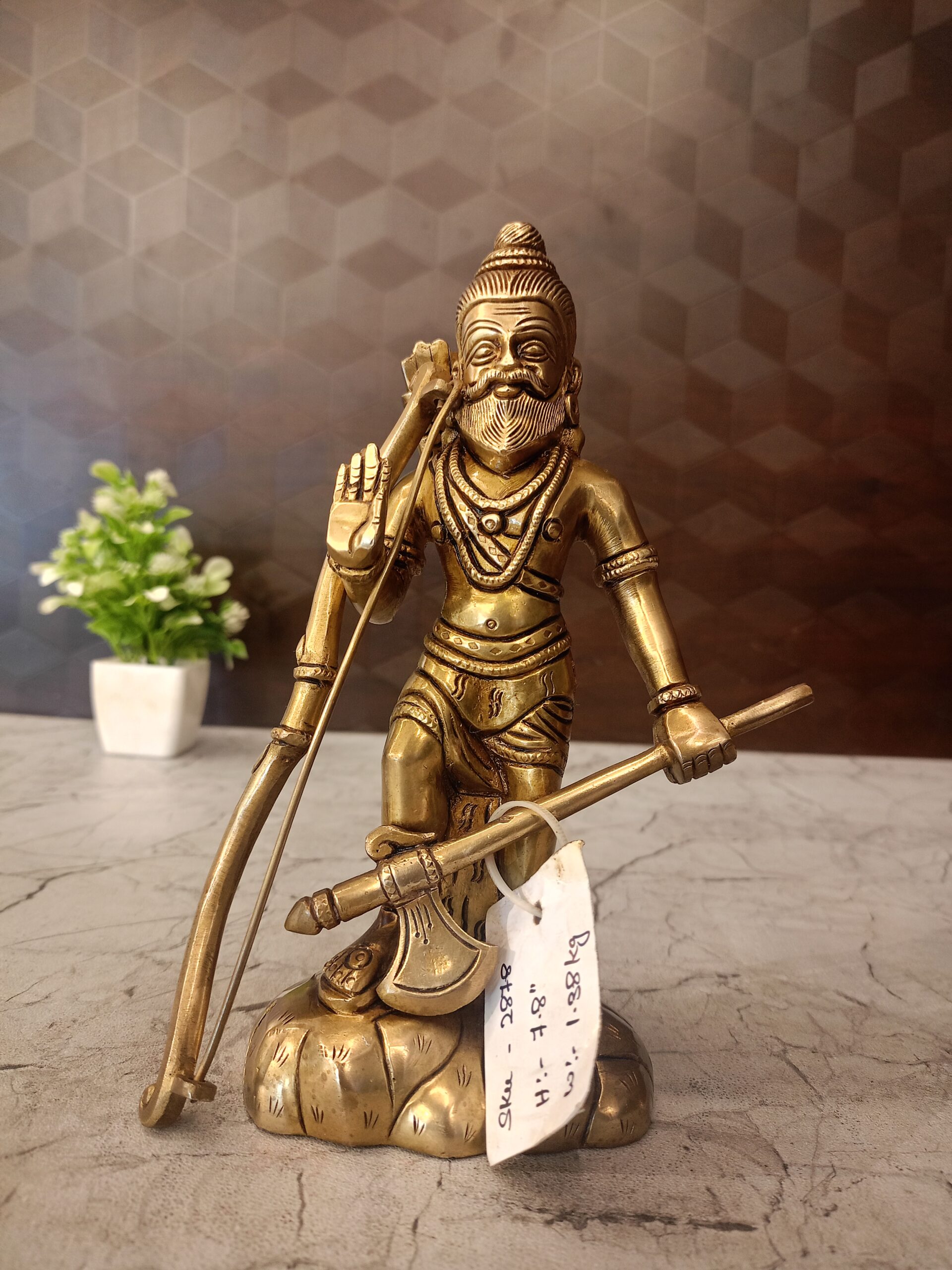 oplus_32 Brass Parasuramar Statue-7.8" - Image 1
