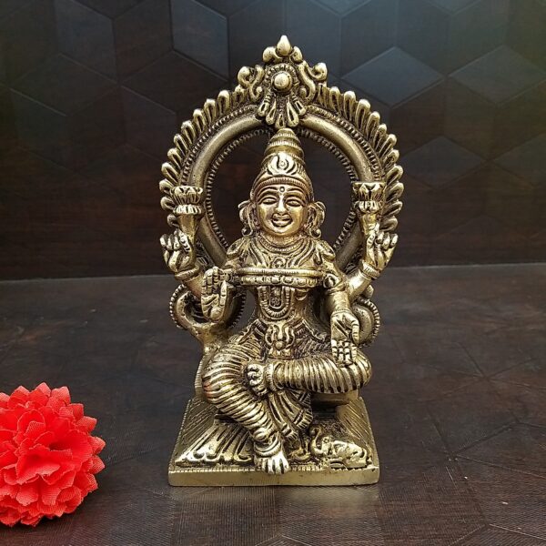 Brass Antique Lakshmi With Arch Idol