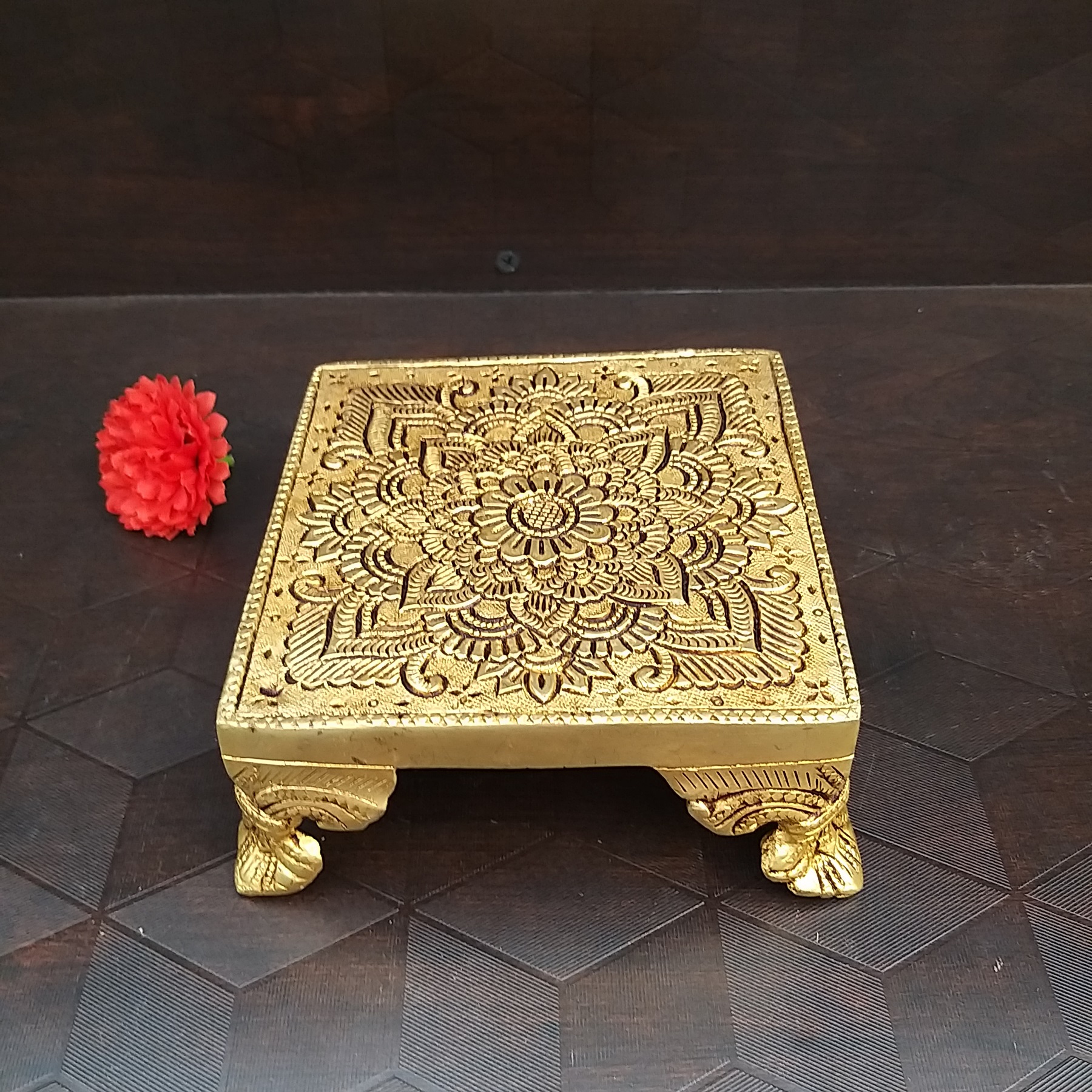 brass-square-stand-brass-home-decor-pooja-items-gift-buy-online-coimbatore-10065 Brass Square Stand Big- 2" - Image 1