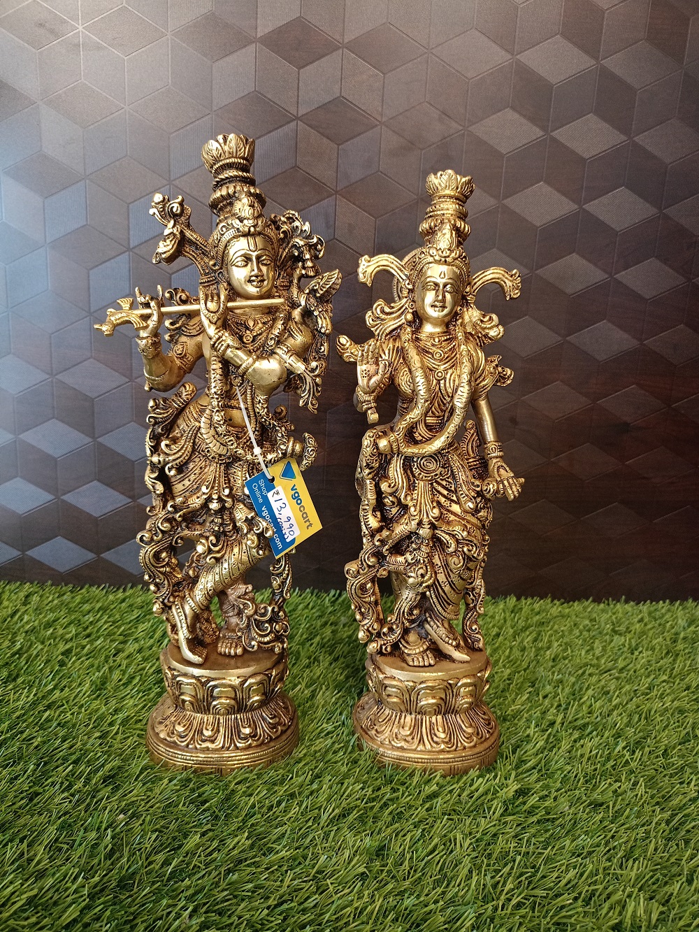 Brass - Radha Krishna - VgoCart Brass Radha Krishna - 14.5'' - Image 1