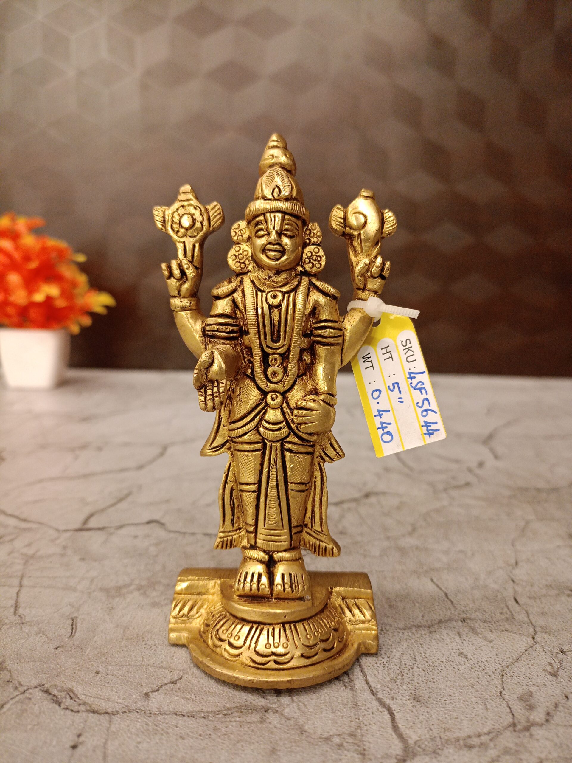 oplus_32 Buy Brass Perumal Idol For Pooja 6" - Image 1