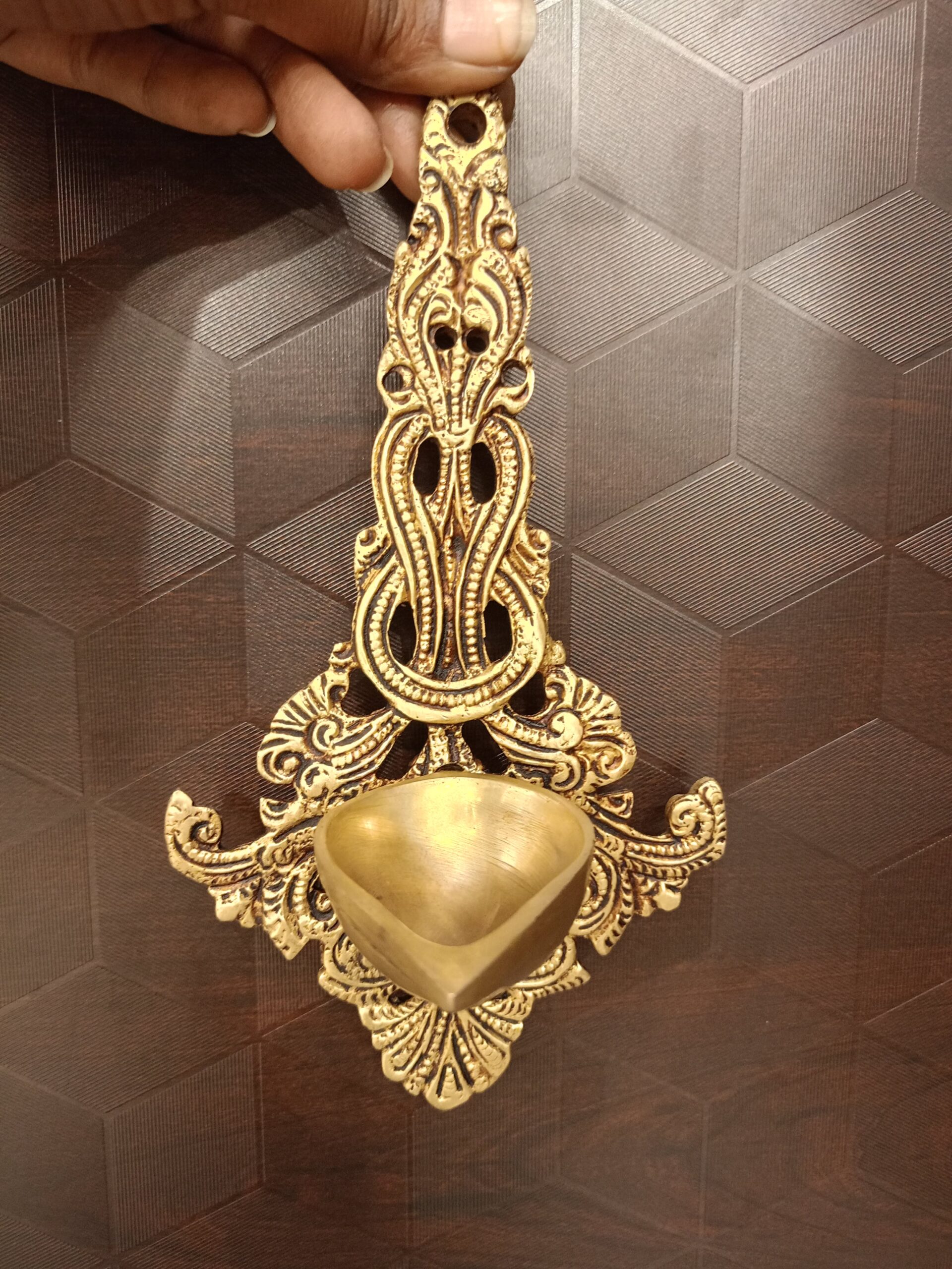 oplus_32 Buy Brass Diya Hanging 8" - Image 1