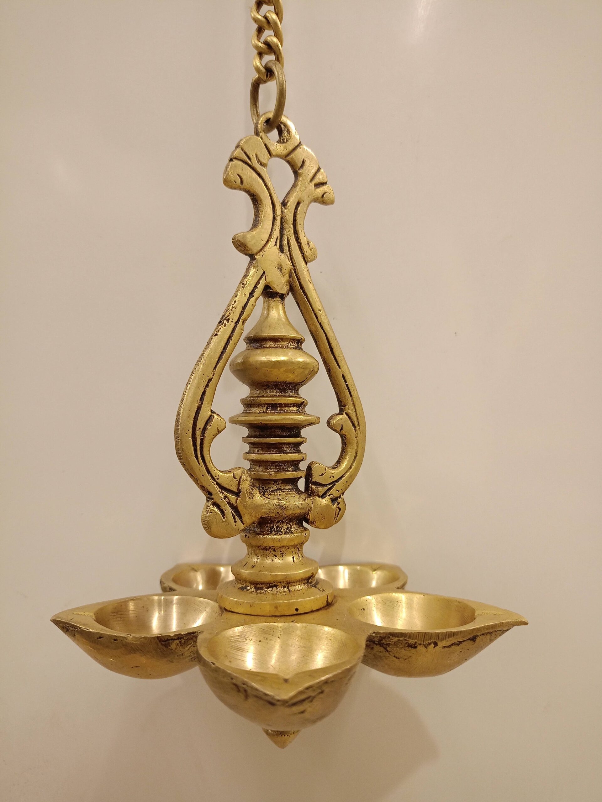 oplus_32 Buy Brass Five Face Hanging Diya 28" - Image 1