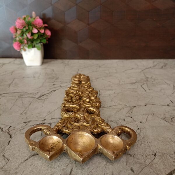 brass three face deepuk holder pooja gift vgocart coimbatore india13