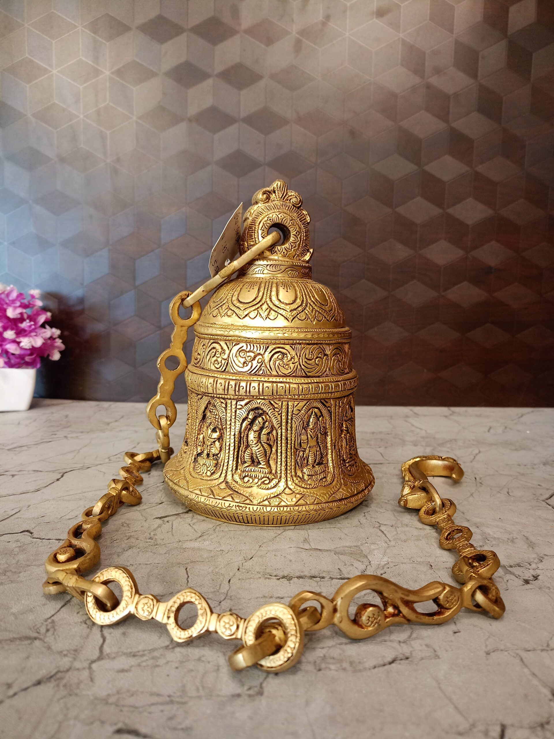 oplus_32 Brass Dasavatharam Bell 43" - Image 1