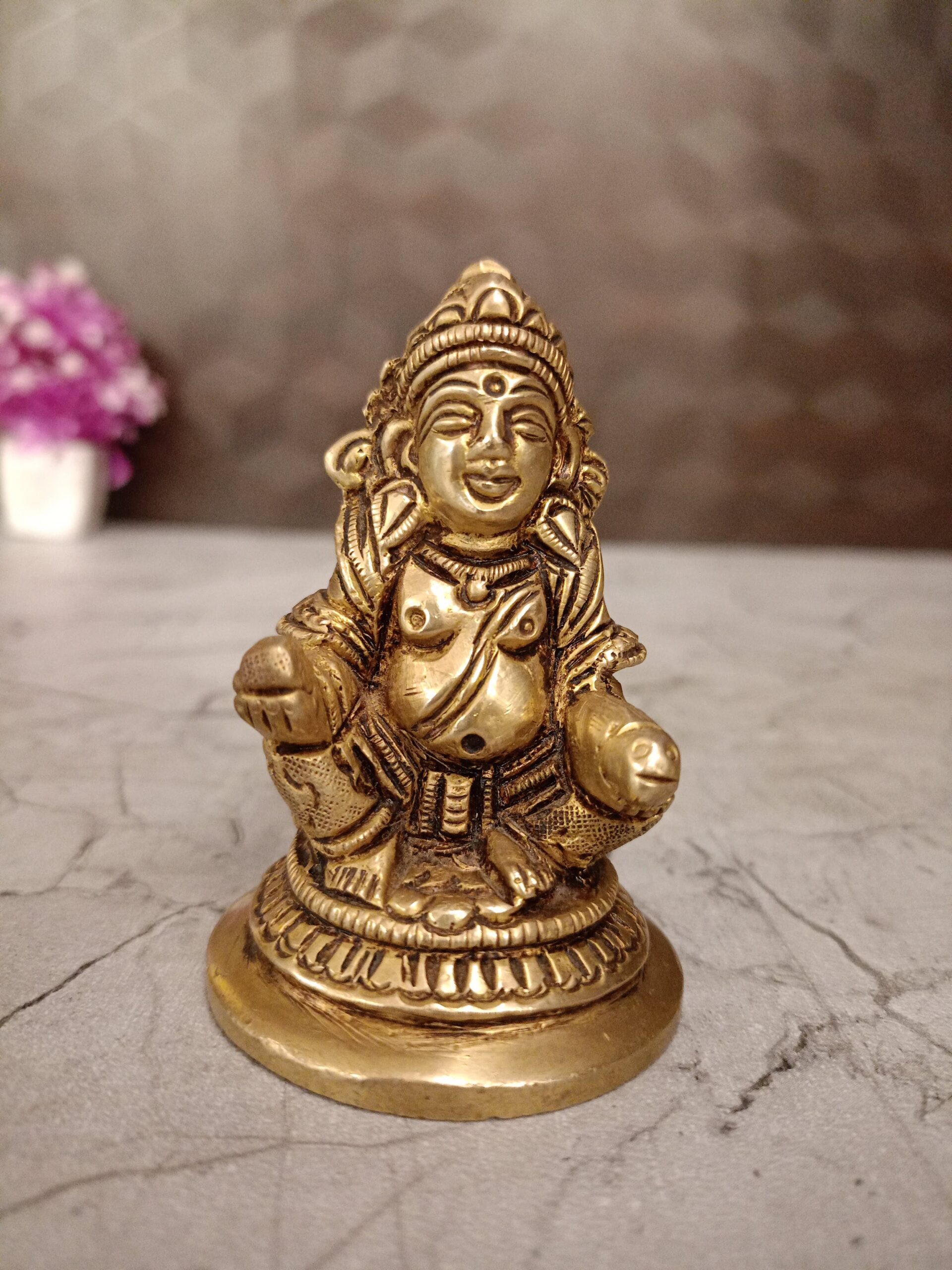 oplus_32 Brass Kuberar Statue 3" - Image 1