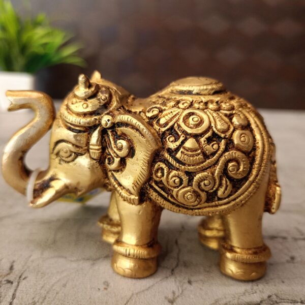 brass elephant pooja gift antique handicraft idol vgocart coimbatore india