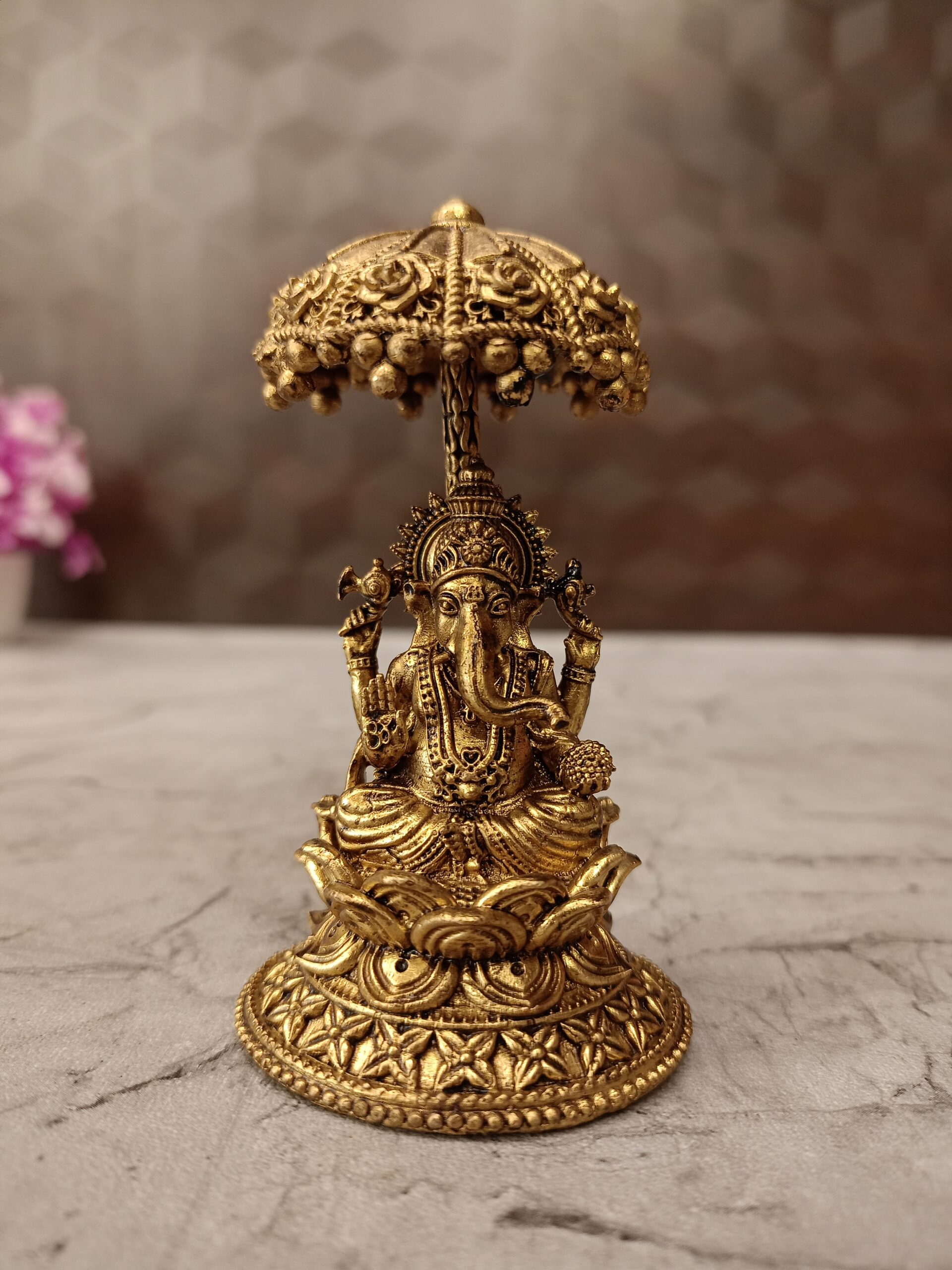 oplus_32 brass-ganesha-umberla-idol-pooja-gift-vgocart-coimbatore-india