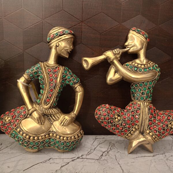 brass stone wall decor
