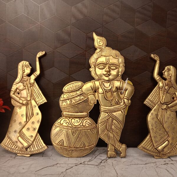 Brass vennai krishna idol