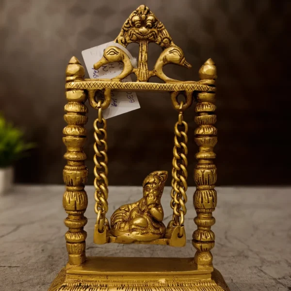 brass-swing-baby-krishna-idol-antique-pooja-gift-vgocart-coimbatore